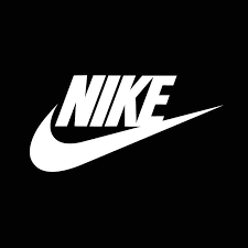 Nike's logo - The text Nike in white with a white check bellow it